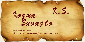 Kozma Šuvajlo vizit kartica